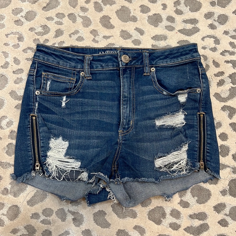 American Eagle distressed stretch denim shorts